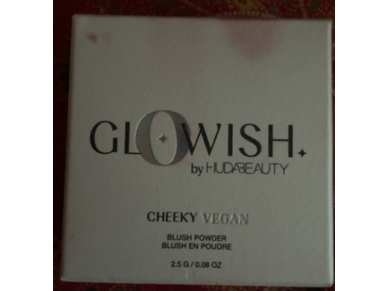 Huda Beauty GloWish Cheeky Vegan Soft Glow Powder Blush, 03 Berry Juicy, 0.08 oz/2.5 g