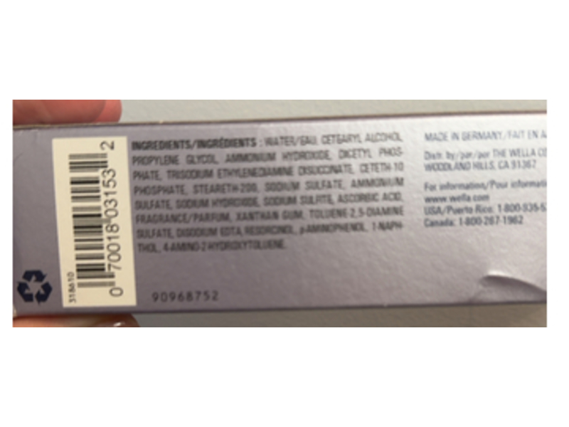 Wella Professionals Illumina Permanent Creme Hair Color, 10/36 Lightest Blonde/Gold Violet, 2 oz/57 g