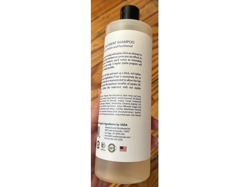 Mill Creek Jojoba Farms Treatment Shampoo, Jojoba, 16 fl oz/ 450 mL