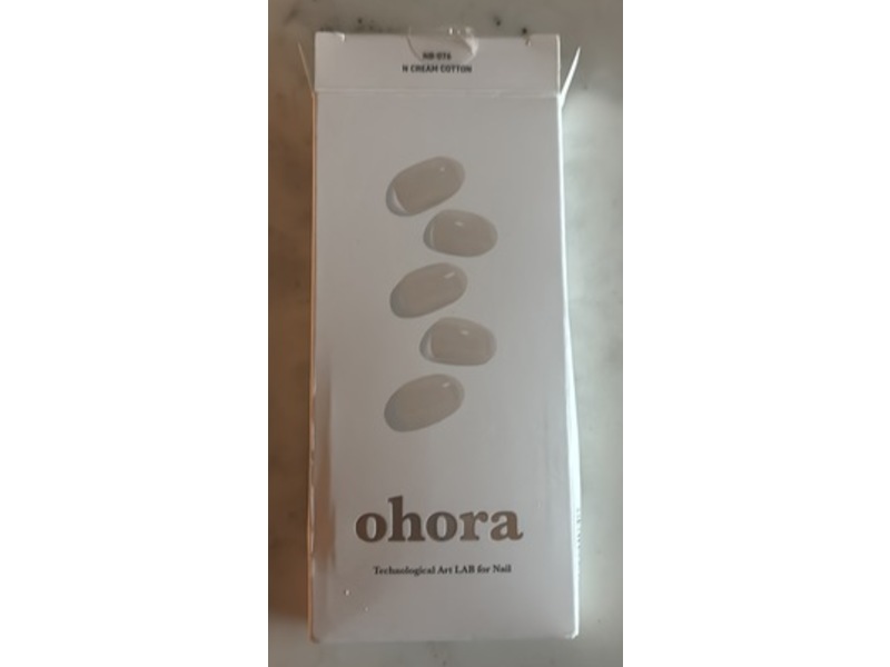 Ohora Semi Cured Gel Nail Strips, N-Cream Cotton, 30 Count