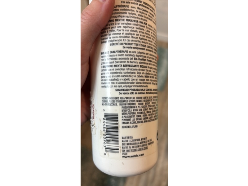 Matrix Biolage Shampoo, Cooling Mint, 16.9 fl oz/500 mL