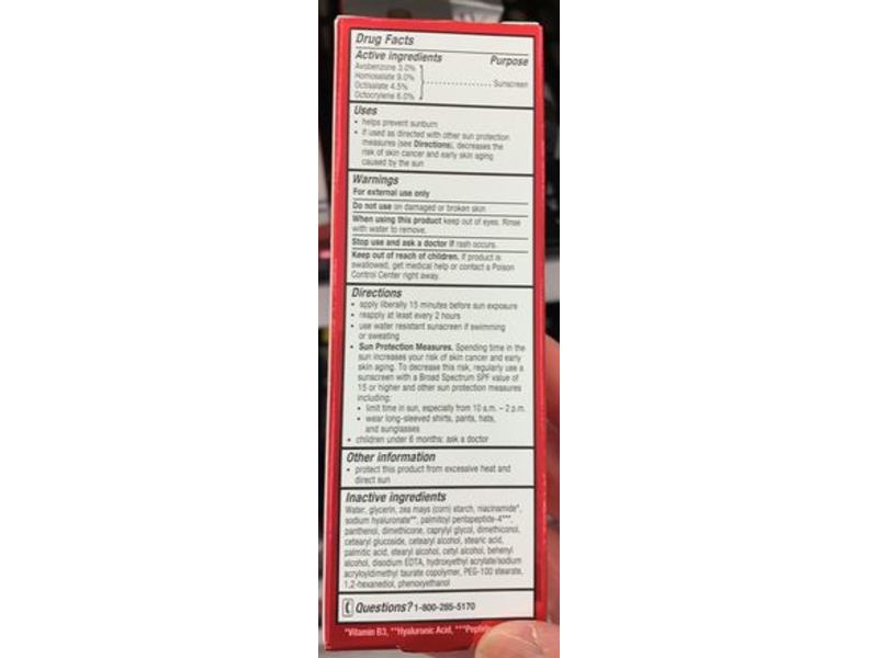 Olay Regenersit Hyaluronic + Peptide 24 Hydrating Moisturizer, SPF 30, 1.7 fl oz/50 mL