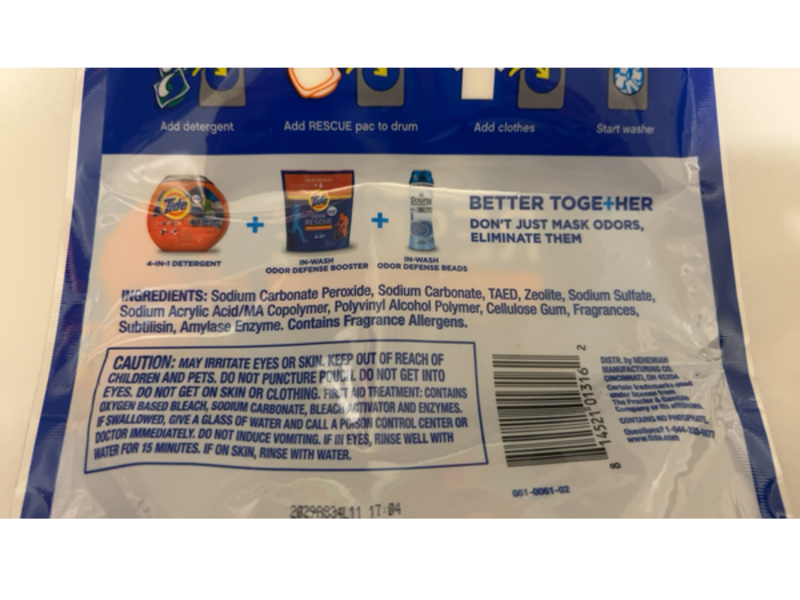 Tide Odor Rescue In-Wash Laundry Booster, 14 oz/398 g
