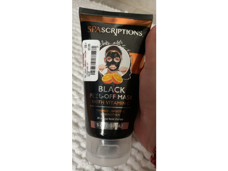 SpaScriptions Black Peel-Off Mask, Vitamin C, 5 oz/150 mL