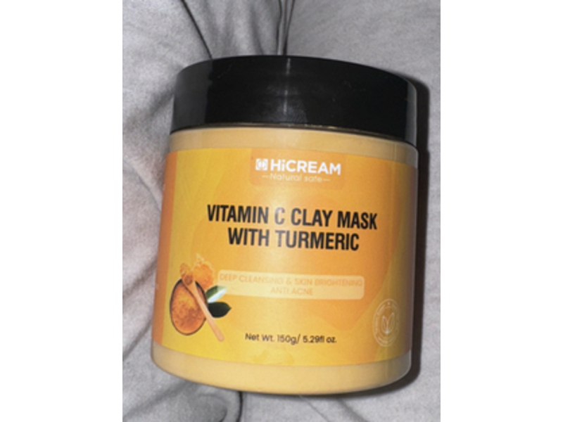 Hicream Vitamin C Clay Mask, Turmeric, 5.29 fl oz/150 g
