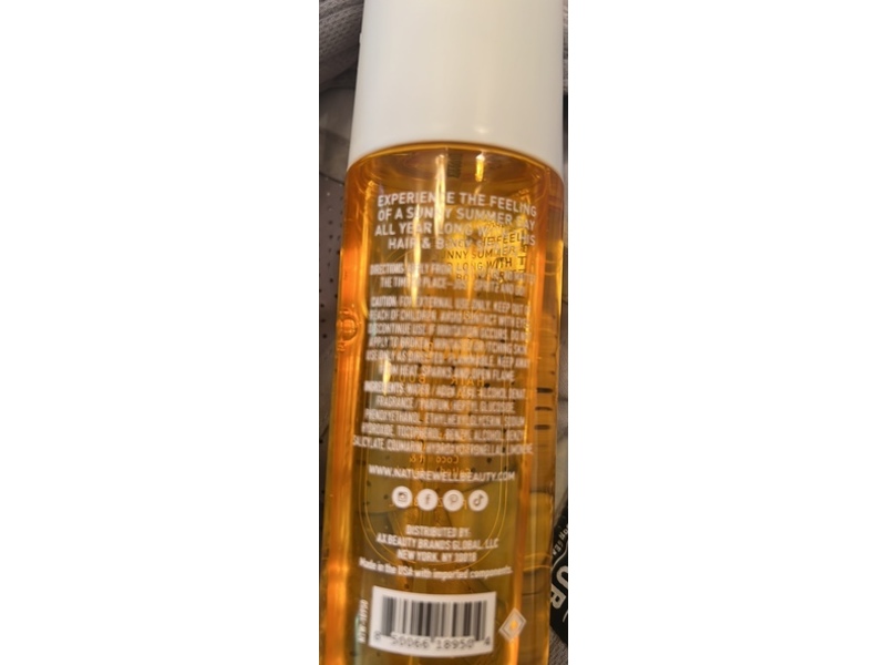 NatureWell Cheeky Hair & Body Fragrance Mist, Pistachio, Almond, Coconut & Salted Caramel, 8 fl oz/236 mL