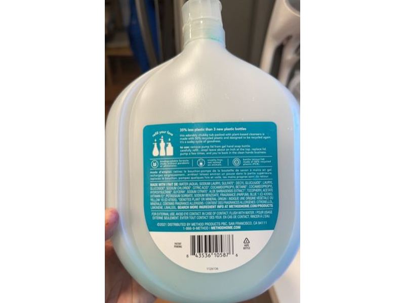 Method Gel Hand Wash Refill 3X, 34 fl oz/1 L