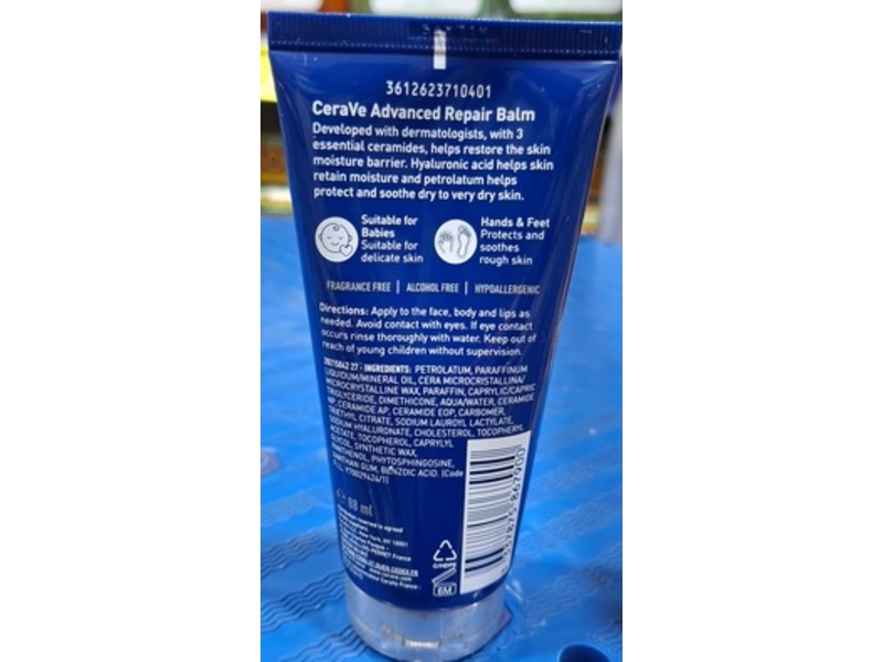 CeraVe Advanced Repair Balm, 3 fl oz/88 mL