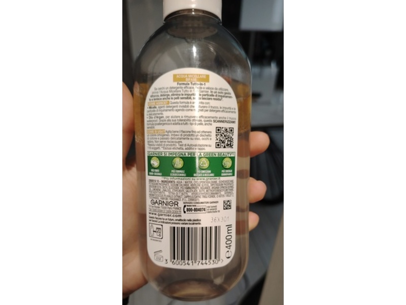 Garnier Skinactive Aqua Micellar Water, Argan Oil, 400 mL