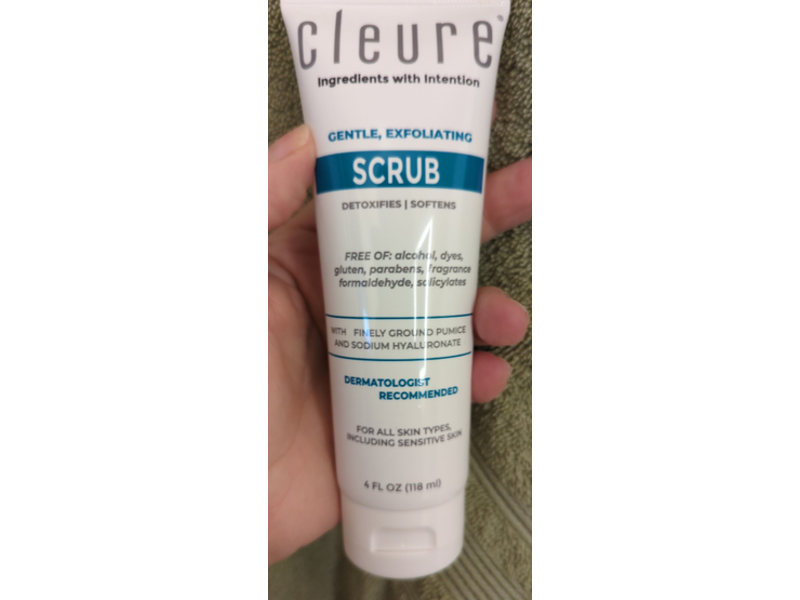Cleure Gentle Exfoliating Scrub, 4 fl oz/118 mL