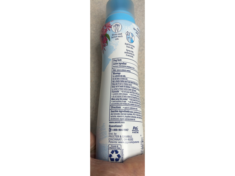 Secret Original Dry Spray Antiperspirant/Deodorant, Powder Fresh, 4.1 oz/116 g, Pack Of 3