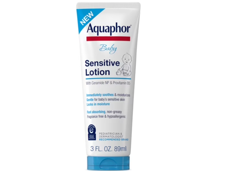 Aquaphor Baby Sensitive Lotion, Ceramide Np & Provitamin B5, 3 fl oz/89 mL