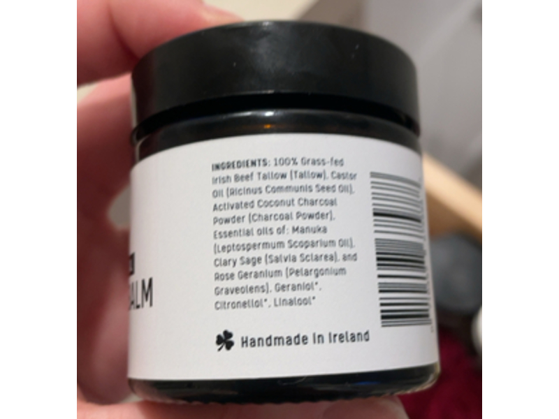 Ancestral Cosmetics Cleansing Balm, Tallow & Charcoal, 2 oz/60 mL