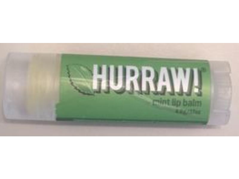 Hurraw! Lip Balm, Mint, 1.7 oz/4.8 g