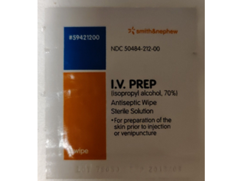 Smith & Nephew IV Prep Antiseptic Wipe, Isopropyl Alcohol, 50 Count