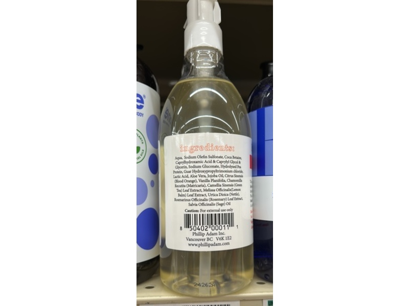 Phillip Adam Hand & BodyWash, Orange Vanilla, 13.5 fl oz/400 mL