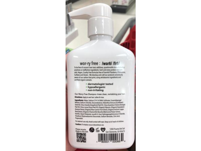 Original Sprout Worry Free Shampoo, 10 fl oz/300 mL