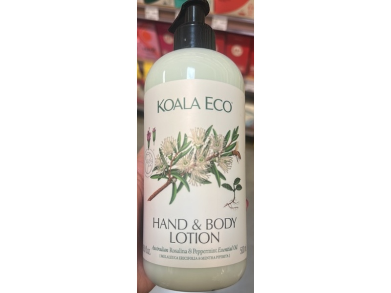 Koala Eco Hand & Body Lotion, Rosalina & Peppermint Essential Oil, 16.9 fl oz/500 mL