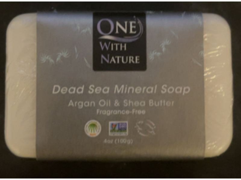 One With Nature Dead Sea Mineral Soap, Argan Oil & Shea Butter, 4 oz/100 g