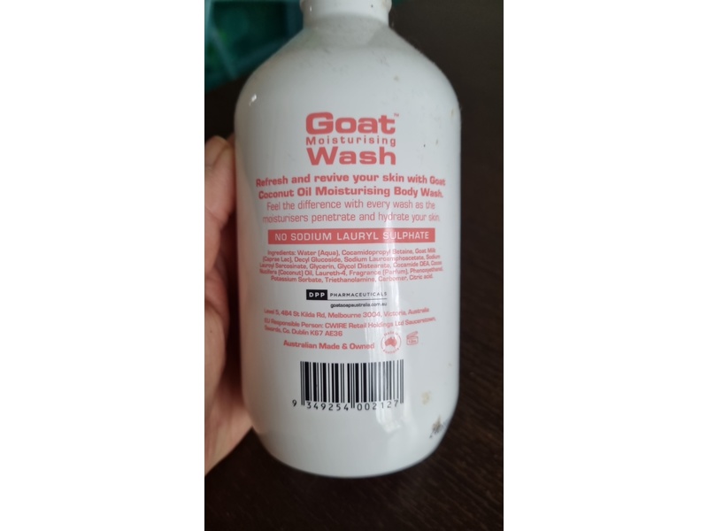 Goat Moisturising Body Wash, Coconut Oil, 16.9 fl oz/500 mL