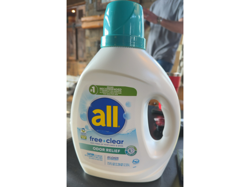 All Liquid Laundry Detergent, Free Clear, 49 Loads, 73 fl oz/2.15 L