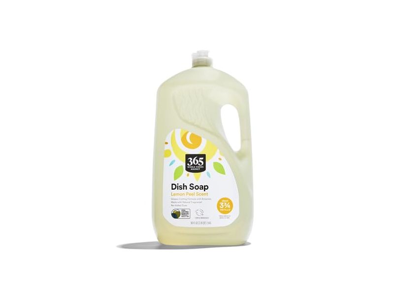 365 by Whole Foods Market Dish Soap Refill, Lemon Peel Scent, 90 fl oz/2.66 L