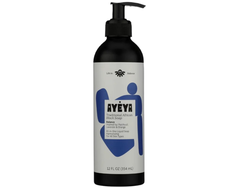 Ayeya Traditional African Black Soap, Lavender & Orange, 12 fl oz/354 mL