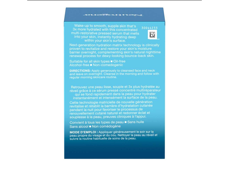 Neutrogena Hydro Boost Night pressed Serum, Hyaluronic Acid