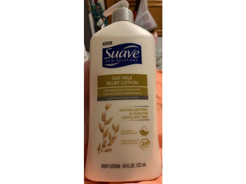 Suave Skin Solutions Relief Lotion, Oat Milk & Honey, 18 fl oz/532 mL