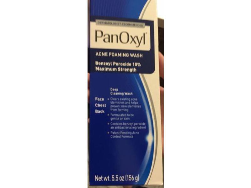 Panoxyl Acne Foaming Wash Benzoyl Peroxide 10%, 5.5 oz/156 g