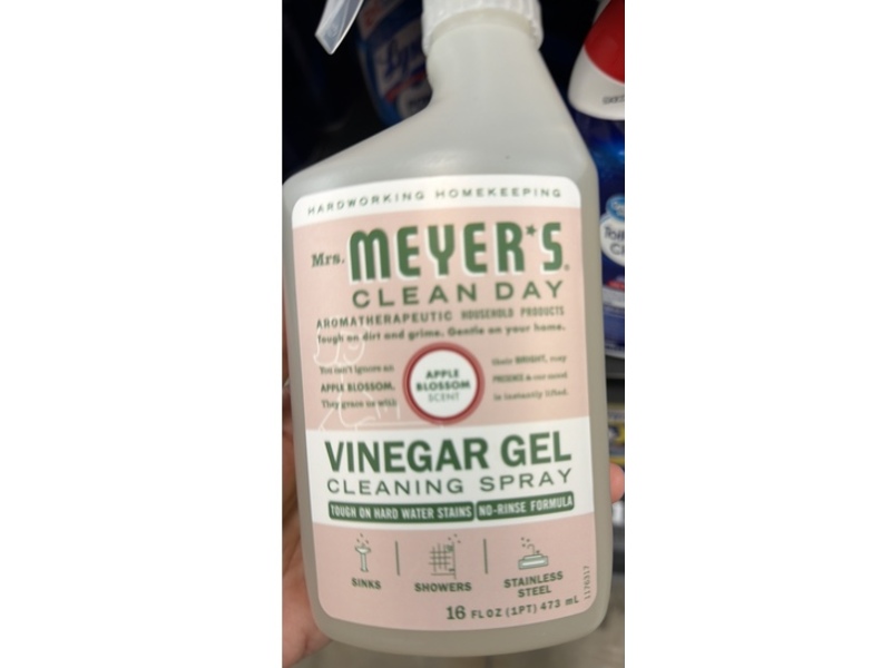 Mrs. Meyer's Clean Day Vinegar Gel Cleaning Spray, Apple Blossom, 16 fl oz/473 mL