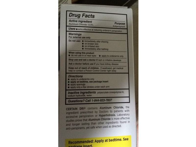 Certain Dri Antiperspirant Roll-On, 1.2 oz/35.5 mL