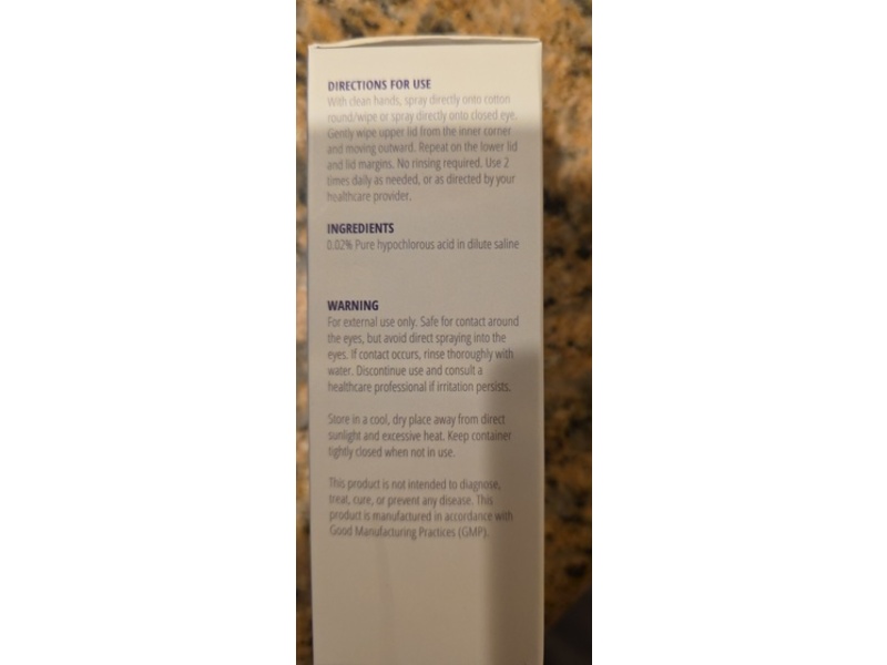 Blephagen Eyelid & Eyelash Hygiene, Hypochlorous Acid 0.02%, 80 mL