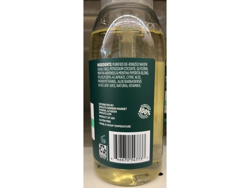 Real Root By Sprouts Foaming Castile Hand Soap, Peppermint, 13 fl oz/385 g