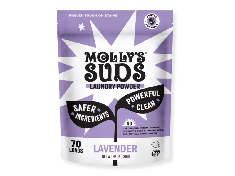 Molly's Suds Laundry Powder, Lavender, 70 Loads, 47 oz/1.3 kg