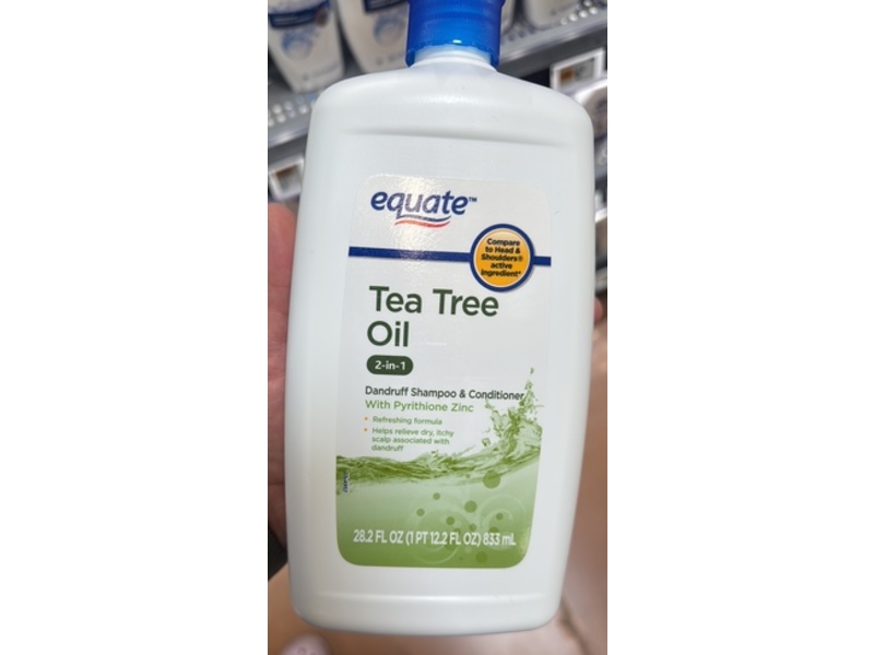 Equate 2 In 1 Dandruff Shampoo & Conditioner, Tea Tree Oil Pyrithione Zinc, 28.2 fl oz/833 mL