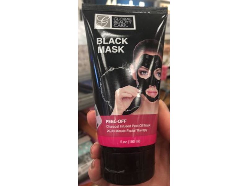 Global Beauty Care Black Mask Charcoal Infused Peel-Off Mask, 5 oz/150 mL