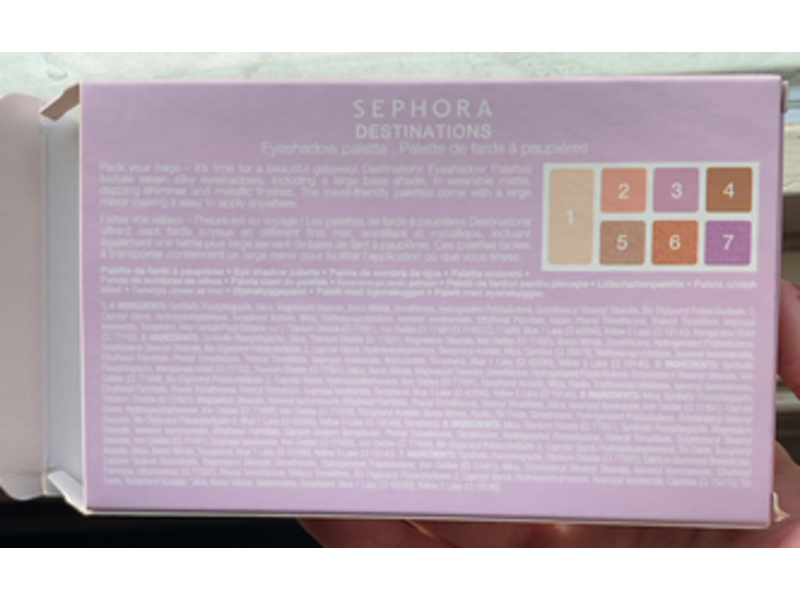 Sephora Eyeshadow Palette, Destinations, 0.07 oz/2 g