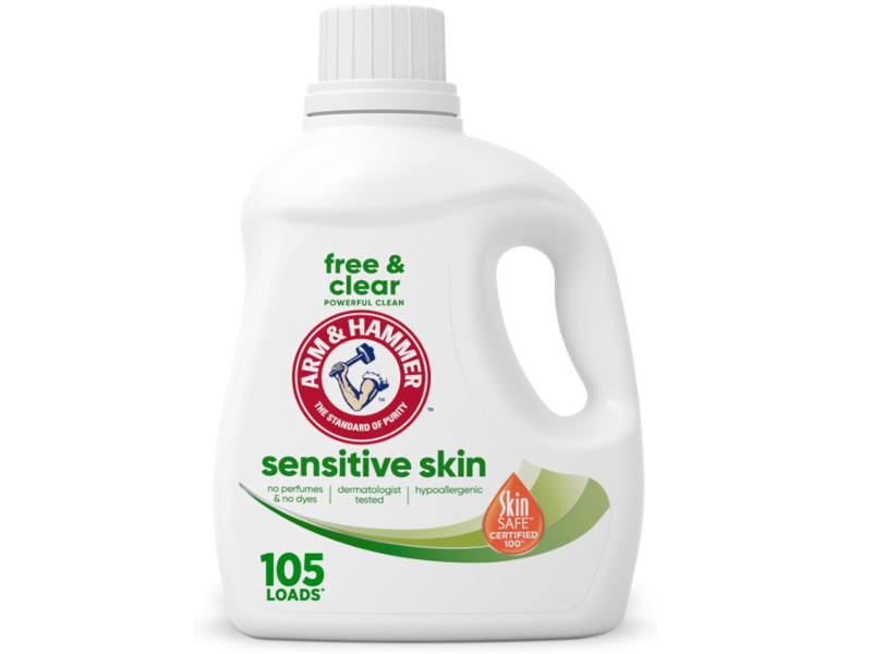 Arm & Hammer Sensitive Skin Liquid Laundry Detergent, Free & Clear, 105 Loads, 105 fl oz/ 3.10 L
