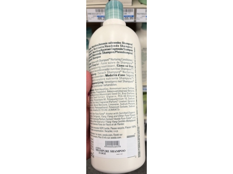Aveda Shampure Nurturing Shampoo, 33.8 fl oz/1L