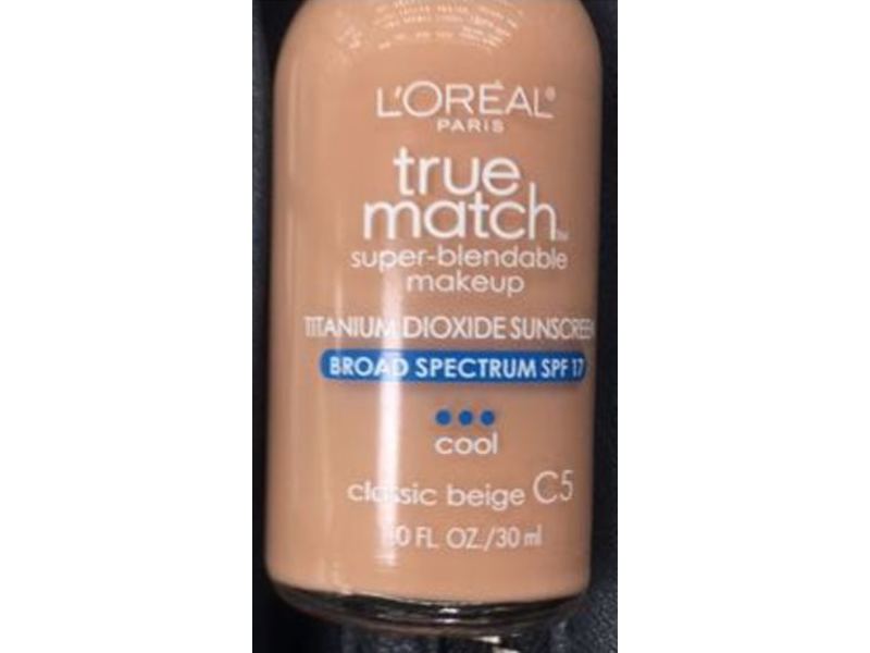 L'Oreal Paris True Match Super-Blendable Makeup, SPF 17, Cool Classic Beige C5, 1 fl oz/30 mL