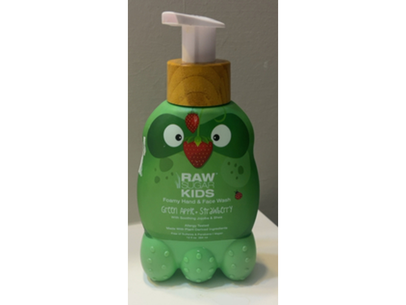 Raw Sugar Kids Foaming Hand & Face Wash, Green Apple + Strawberry, 12 fl oz/384 mL