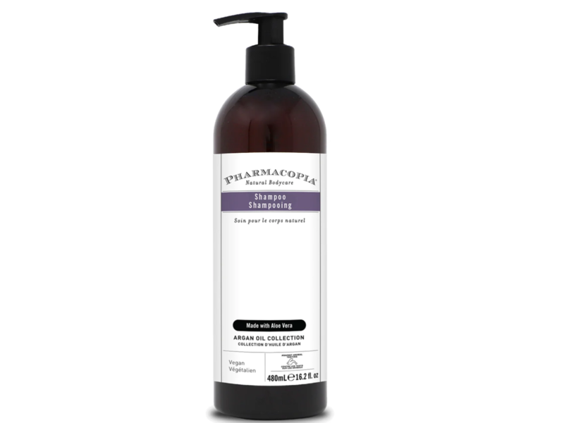 Pharmacopia Natural Bodycare Shampoo, Aloe Vera, Argan Oil, 16.2 fl oz/480 mL