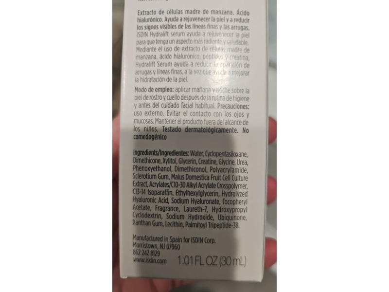 Isdin Hydrating & Revitalizing Serum, Apple Stem Cell Extract, 1.01 fl oz/30 mL