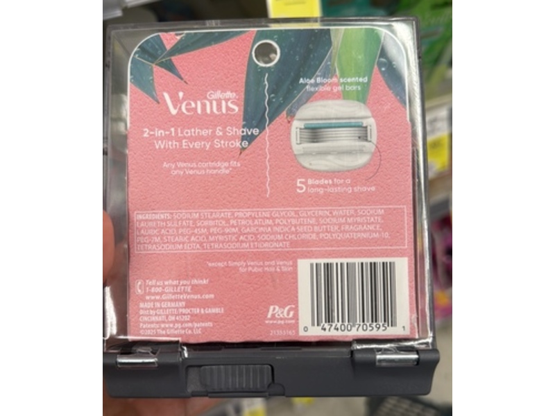 Gillette Venus Senstive Glide Flexible Gel Bars, Aloe Bloom Scented, 0.09 oz/2.5 g
