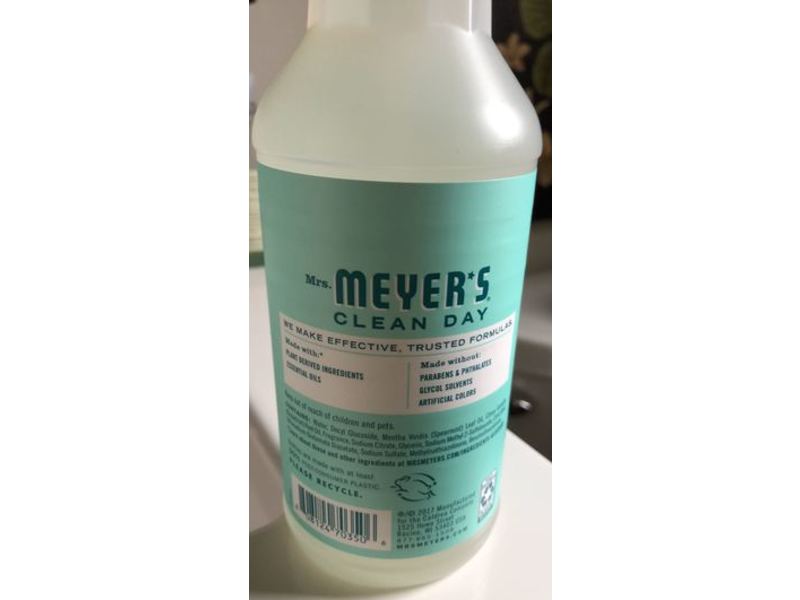 Mrs. Meyer's Clean Day Multi-Surface Everyday Cleaner, Mint Scent, 16 fl oz/473 mL