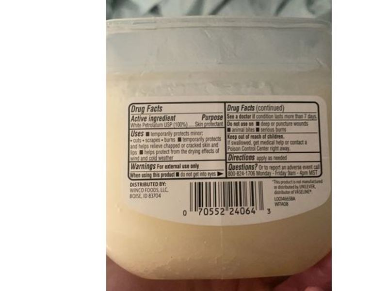 Winco Foods Pure Petroleum Jelly, 13 oz/368 g