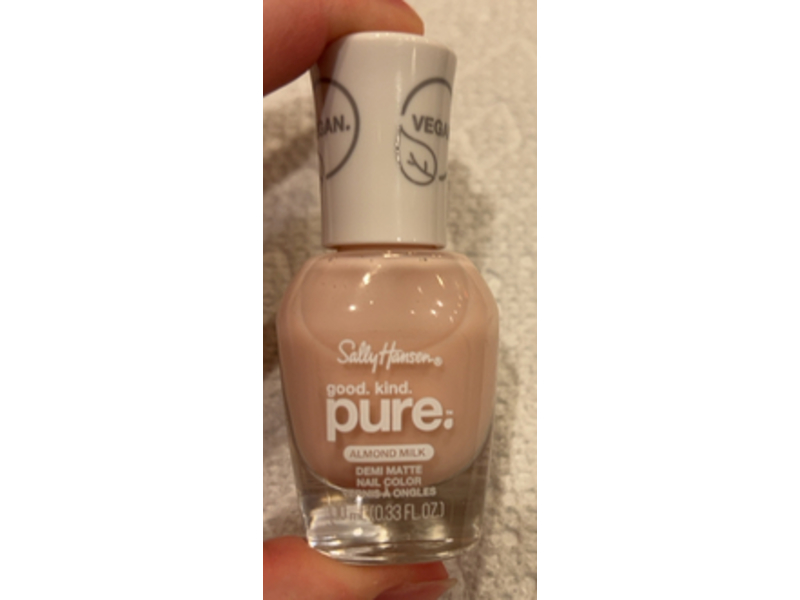 Sally Hansen Good.Kind.Pure Demi Matte Nail Color, 20 Almond Milk, 0.33 fl oz/10 mL