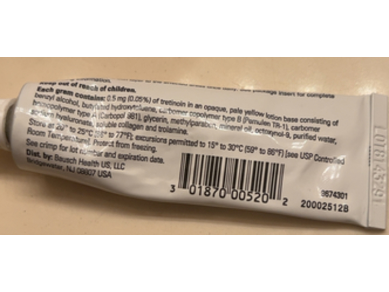 Altreno (tretinoin) Lotion, 0.05%, 20 g Bausch Health US, LLC (RX)