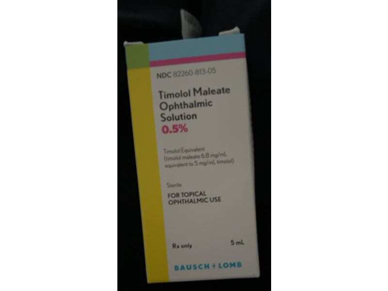 Timolol Maleate Ophthalmic Solution 0.5%, 5 mL, Bausch & Lomb (Rx)